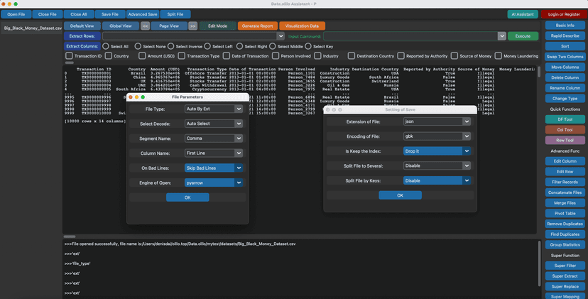 CSV to JSON Converter in Data.olllo